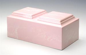 pink colored cultured marble companion cremation urn